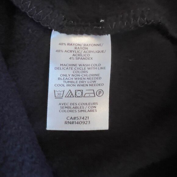 Lou & Grey Poncho Size XS Black Signaturesoft V-Neck Cozy Dolman Sleeves - Picture 5 of 7